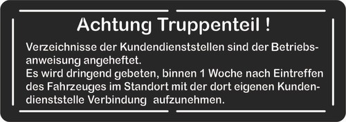 Achtung truppenteil - "achtung, truppenteil!"
